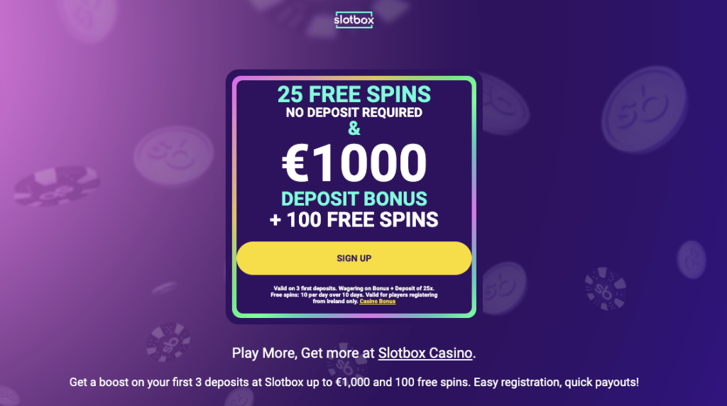 slotbox casino welcome bonus